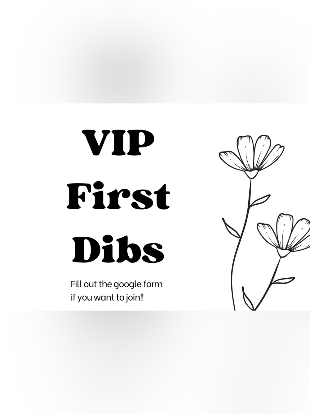 VIP First Dibs! - Picture 1 of 1